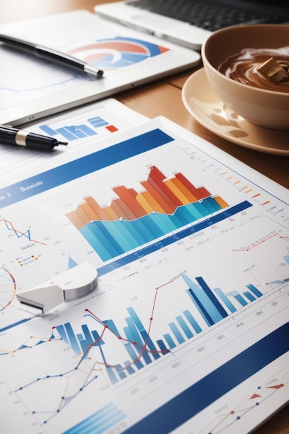 financial Report Graph Chart Stock