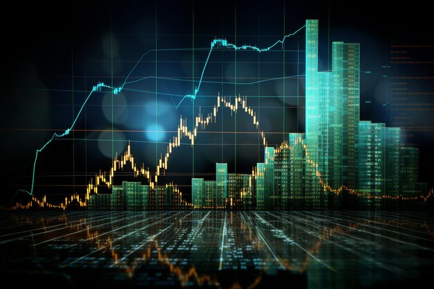 Financial Risk and Analysis graph copy space back