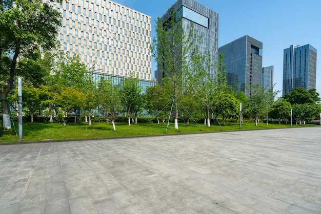 Financieel centrumplein en kantoorgebouw in Ningbo, China