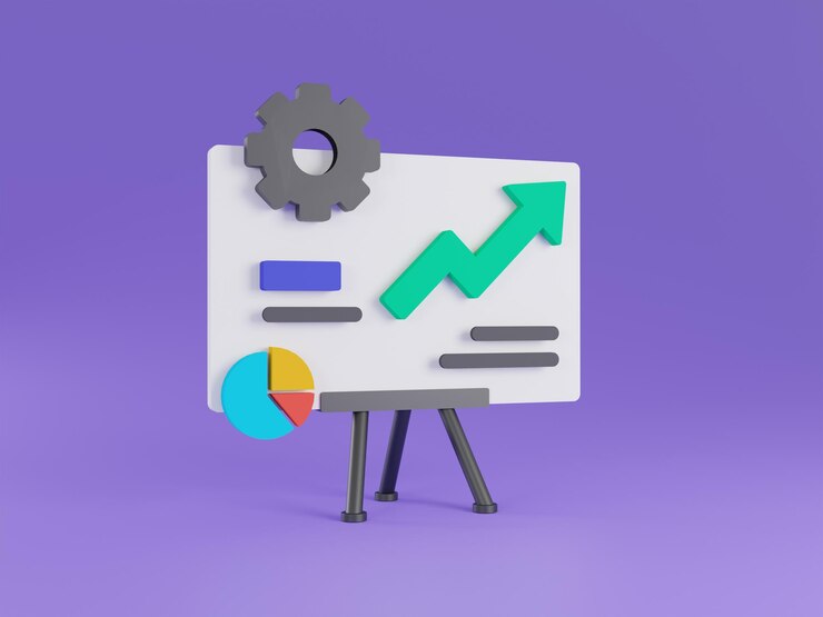 financieel rapport concept 3d illustratie