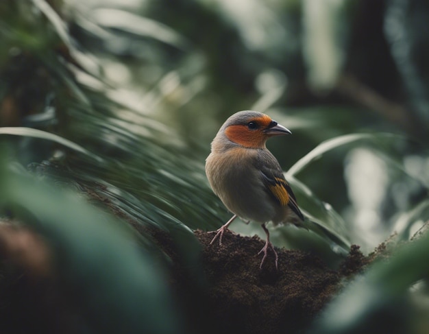 a finch bird in jungle