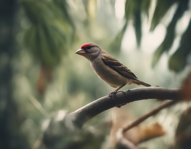 a finch bird in jungle