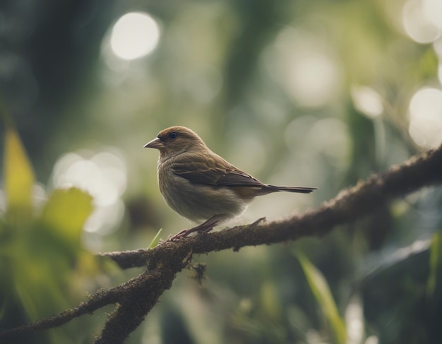 a finch bird in jungle