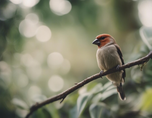 a finch bird in jungle