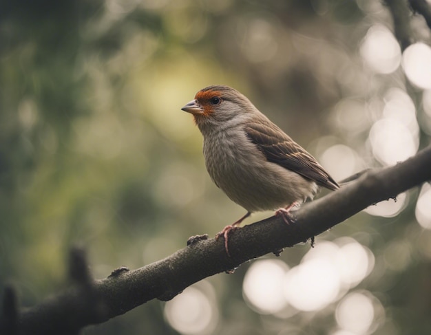 a finch bird in jungle