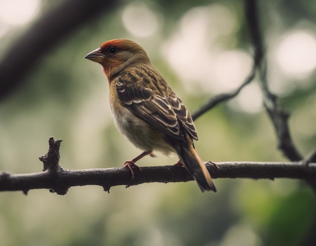 a finch bird in jungle