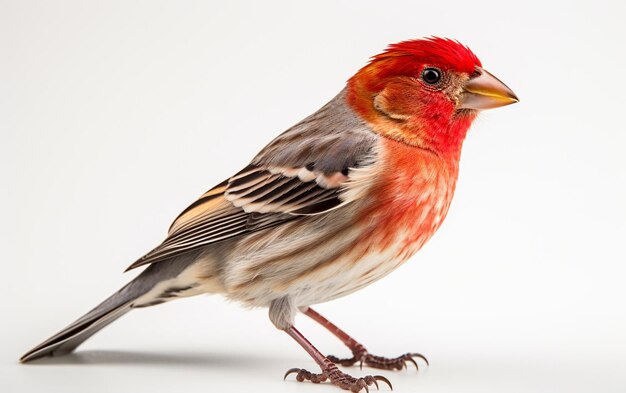 Finch on a White Background