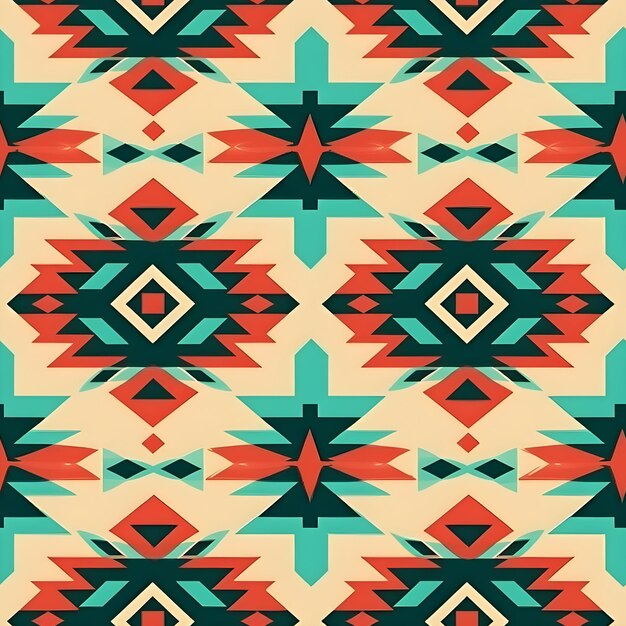 Photo find balance and flow in seamless aztec patterns