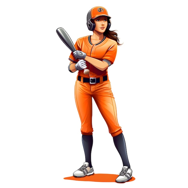 Find inspiration in the charm of a cute softball player