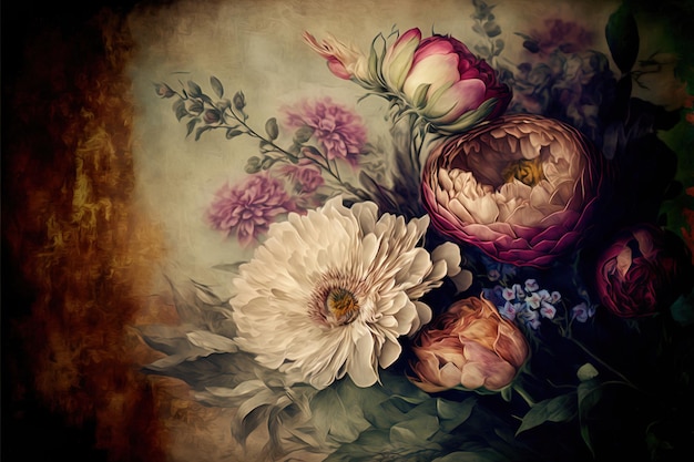 Fine art still life of flowers