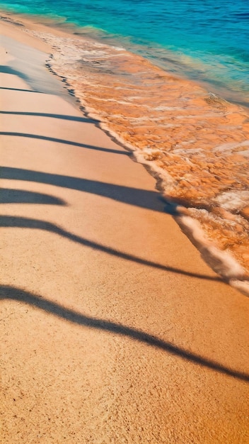 夏の太陽の下の細なビーチの砂