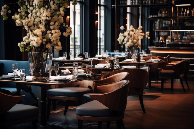 Fine Dining Elegance restaurant tafels Generatieve AI