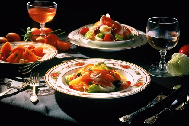 fine dining Profesional advertising Food Photography AI Generated