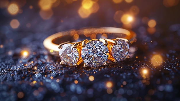 美しい宝石 ピンクのダイヤモンドの婚約指輪