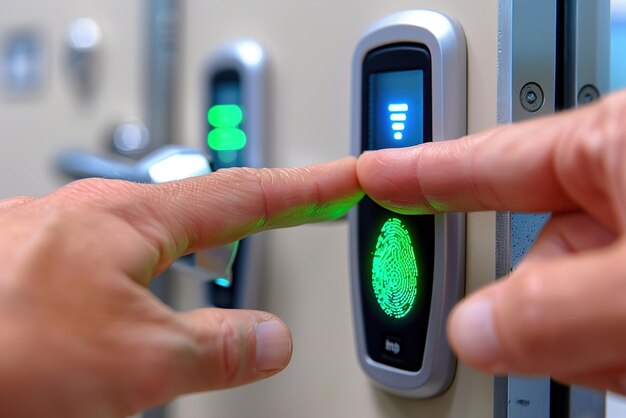 Finger pressing biometric fingerprint scanner for secure door access ... Circuit Diagram