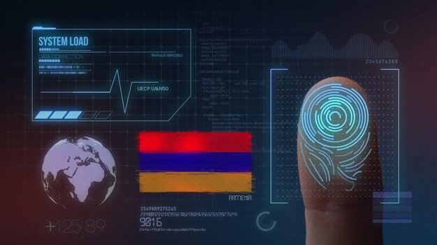 指紋バイオメトリック走査識別システムアルメニア国籍