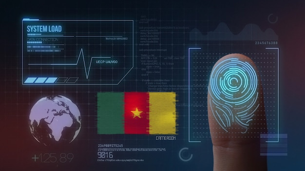 Finger Print Biometric Scanning Identification System. Cameroon Nationality 