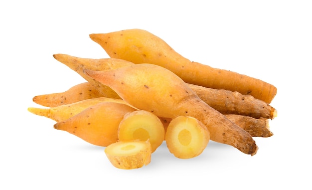 Finger root on white background