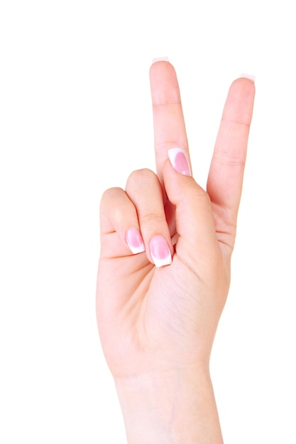 Finger Spelling the Alphabet in American Sign Language ASL Letter K