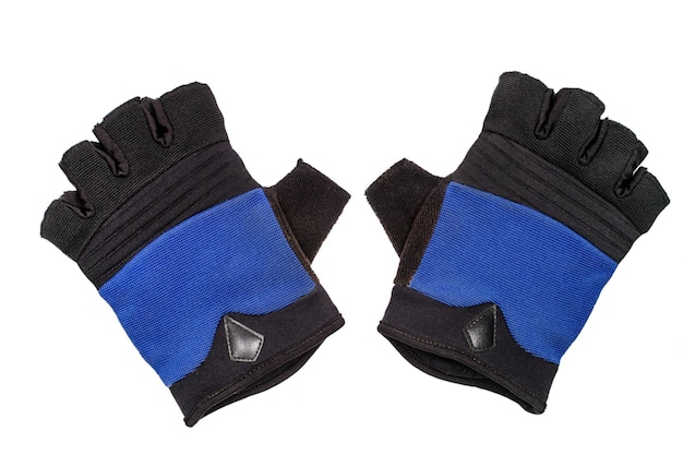 Fingerless sports gloves on a white background