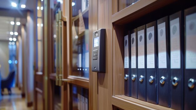 Photo fingerprint access control for secure file rooms document safety confidential