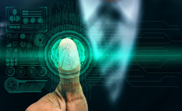 Fingerprint Biometric Digital Scan Technology.