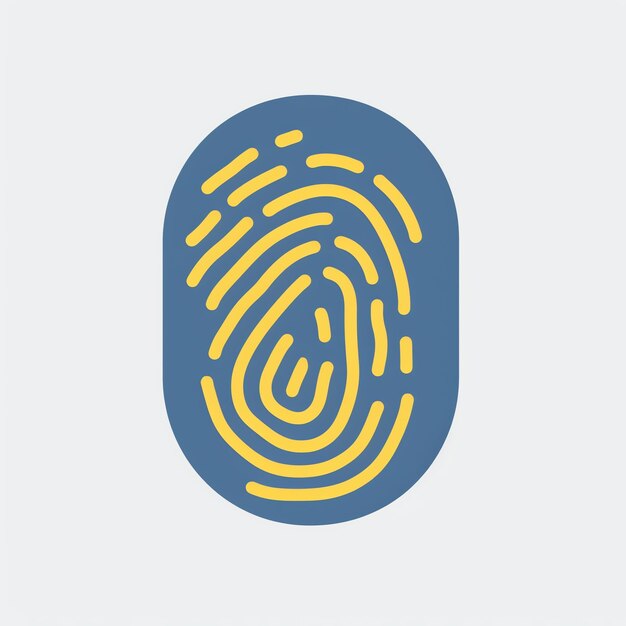 A fingerprint on a blue background