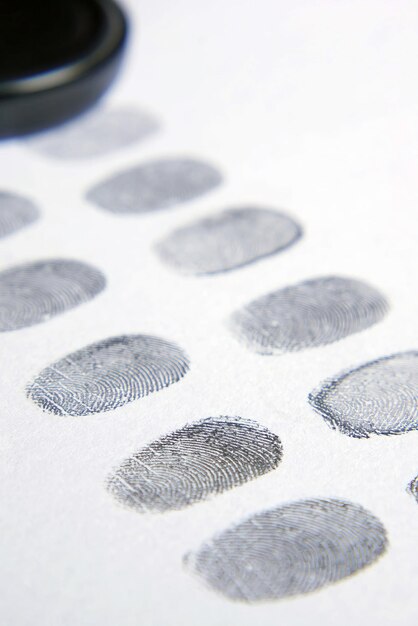 Fingerprint identity verification concept criminal biometric research background