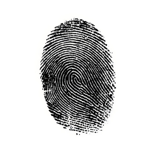 Photo fingerprint identity verification concept criminal biometric research background