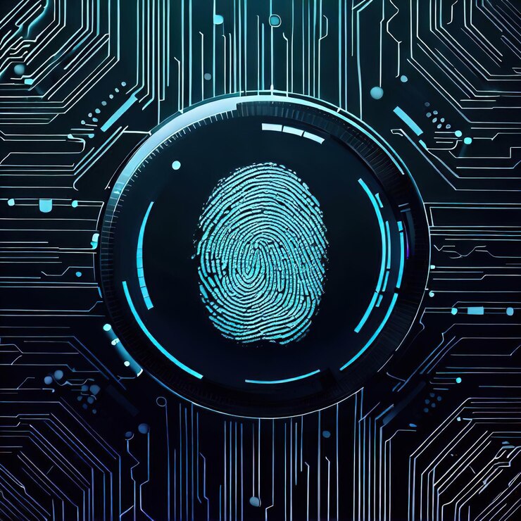 Premium AI Image | Fingerprint integrated codes fingerprint Scanning ...