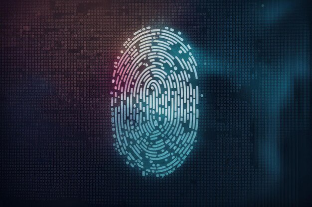 fingerprint security concept background with fingerprint scan fingerprint security concept bac