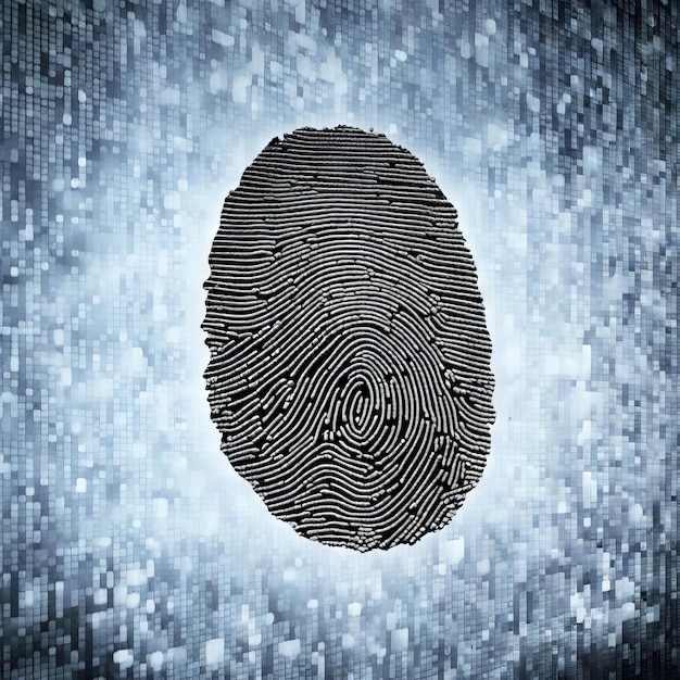 fingerprint on the white background fingerprint on the white background