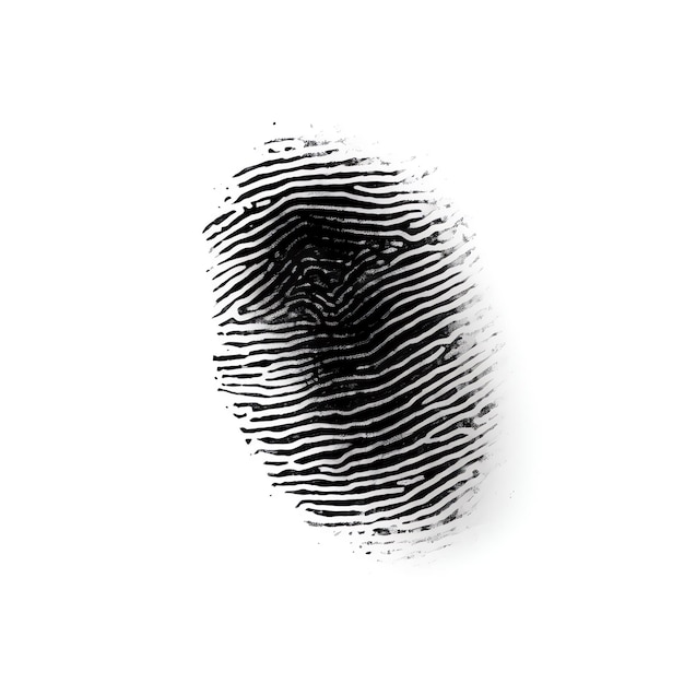 a fingerprint on a white background