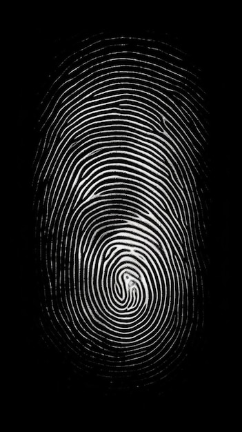 Photo a fingerprint with a spiral pattern.