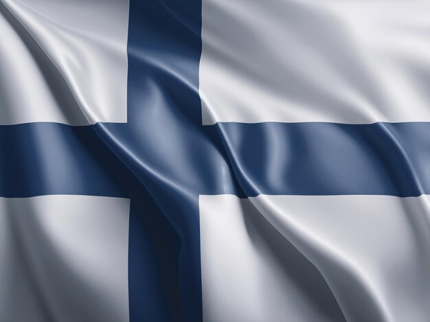 Finland flag flutter and waving