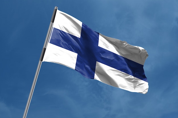 Finland Flag waving