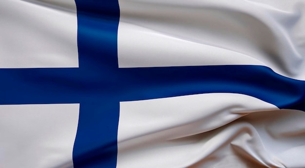 Finland flag with folds