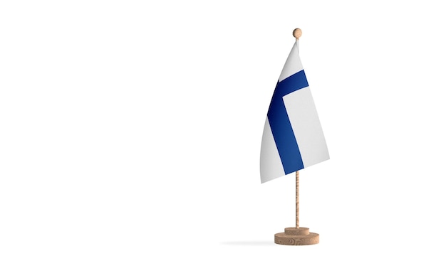 Finland flagpole with white space background image