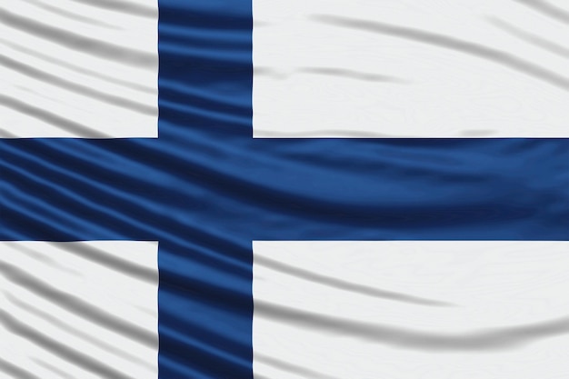 Finland vlag Golf close-up, nationale vlag achtergrond