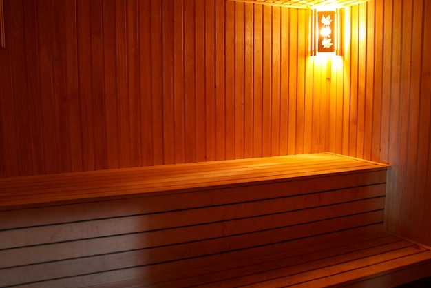 Finnish sauna with wooden deck