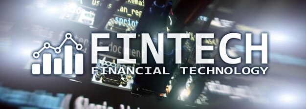 Photo fintech financial technology business solution and software development