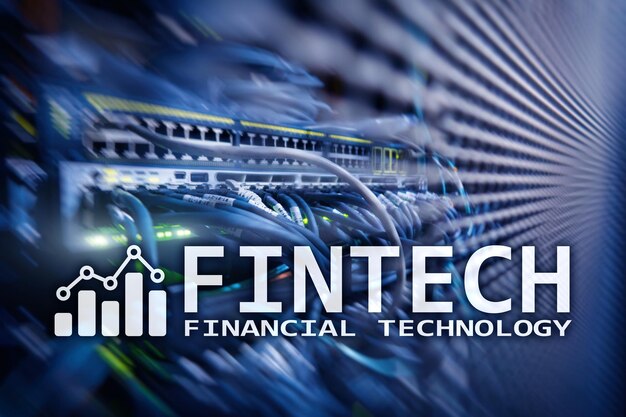 Foto fintech financiële technologie zakelijke oplossing en softwareontwikkeling