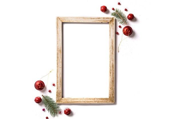 Fir tree and frame with ornaments