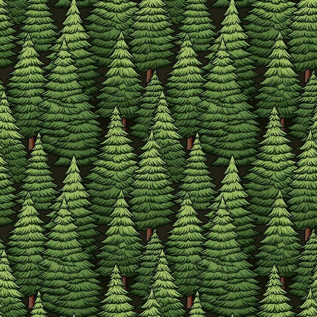 Photo fir tree seamless pattern christmas background