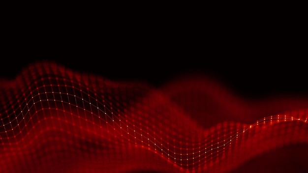 Fire abstract background seamless loop Technology background Red abstract particles