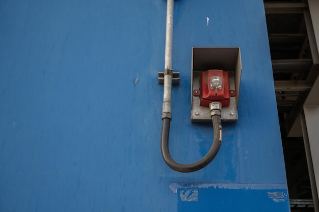 Fire alarm horn and lamp on the power plant project