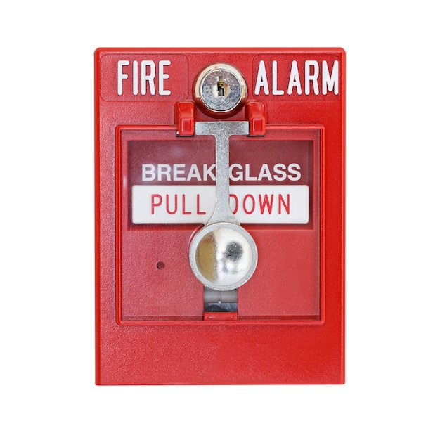 fire alarm isolated on white background