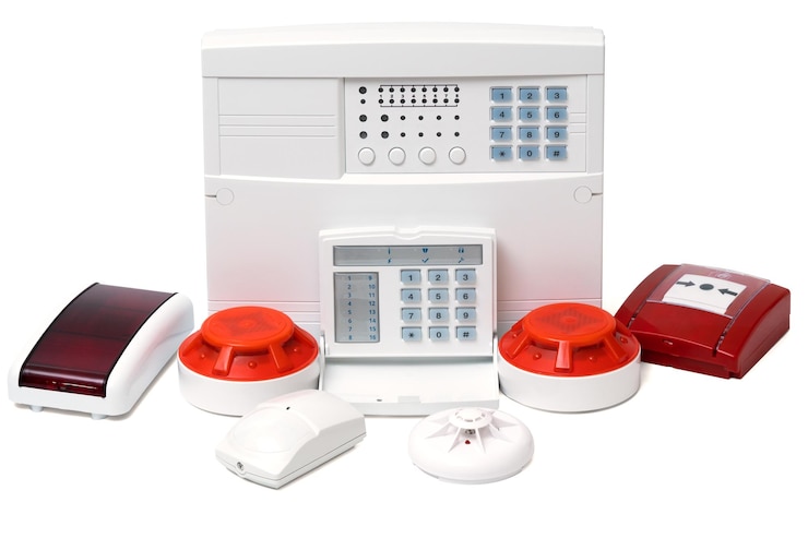 Photo fire alarm security good for security servise engeniering company site or advertising