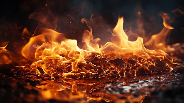 fire background for banner HD 8k wall paper Stock Photographic image