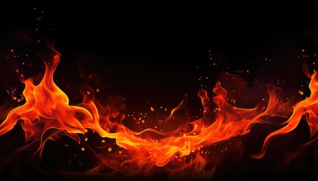 Fire Background Flame Particles Fire